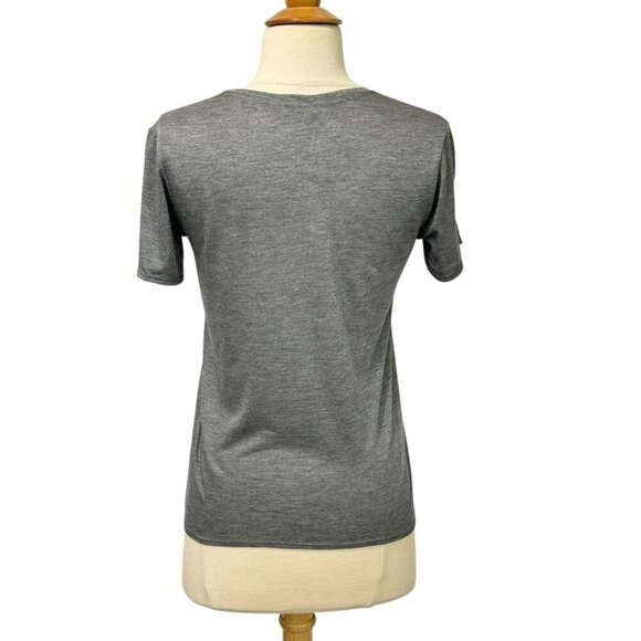 Helmut Lang Scoop Neck Short Sleeve T-Shirt Minimalist Designer Tee Size Size XS - Picture 4 of 8